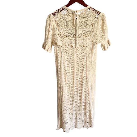 TWINSET Cotton Crochet Mini Dress Medium - Picture 5 of 14
